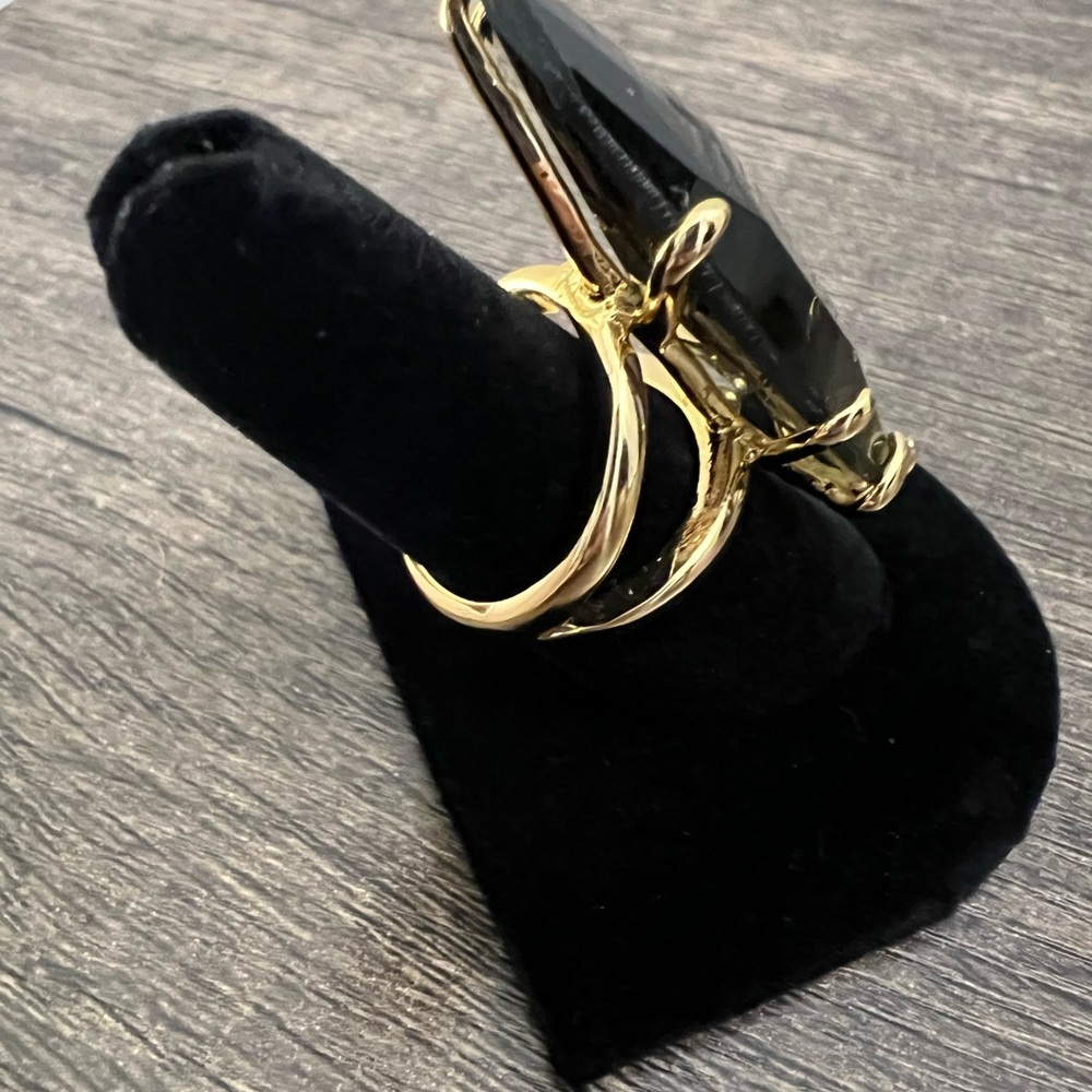 RLM SoHo earring and ring set. Faceted olive color - Picture 5 of 10